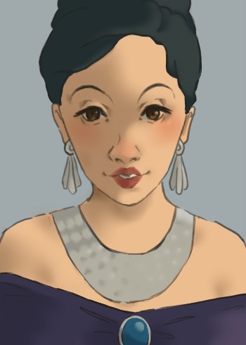 Woman in formal dress